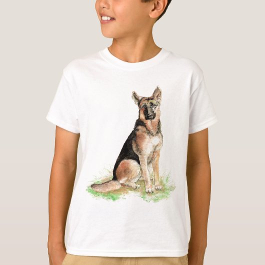 ジャーマンシェパード, 犬, ペット, 動物 Tシャツ (正面)