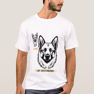 ジャーマンシェパード 私の親友 ドッグラバーズTシャツ Tシャツ