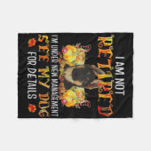 ジャーマンシェパード 私は引退してない 新しい男のもとで働いてる フリースブランケット (正面(横))