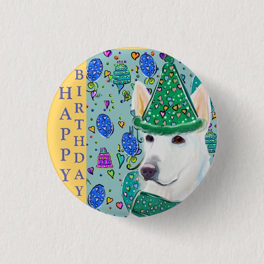 ジャーマンシェパード 缶バッジ (正面)