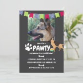 ジャーマンシェパード 誕生日フォト招待状 招待状 (スタンド正面)