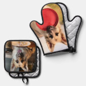 ジャーマンシェパード 鍋つかみ&鍋敷きセット (正面/裏面)