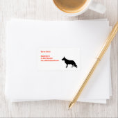 ジャーマンシェパード 黒 シルエット ラベル (インサイチュ)