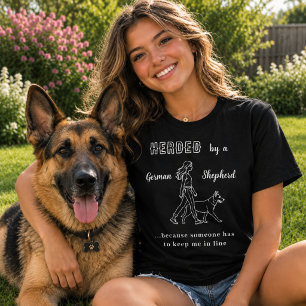 ジャーマンシェパード GSD ブラック ユーモア Tシャツ