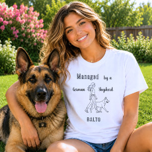 ジャーマンシェパード GSD ユーモア 管理 Tシャツ