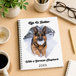 ジャーマンシェパード GSD 写真付き Life is Better 2027 プランナー手帳