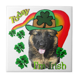 ジャーマンシェパードSt patricks day タイル