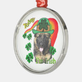 ジャーマンシェパードSt patricks day メタルオーナメント (左)