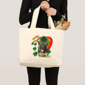ジャーマンシェパードSt patricks day ラージトートバッグ (正面(商品))