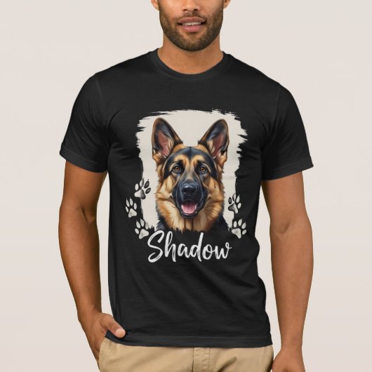 ジャーマンシェパードTシャツ 忠実な相棒 Tシャツ (正面)