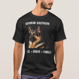 ジャーマンシェパードTシャツ - 忠誠心と勇気ある家族のTシャツ Tシャツ