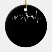 ジャーマンシェパードTハートビートシャツ セラミックオーナメント (正面)