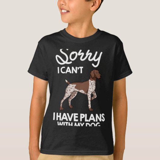 ジャーマンショートヘアードポインターの仔犬の飼い主愛好家 Tシャツ (正面)