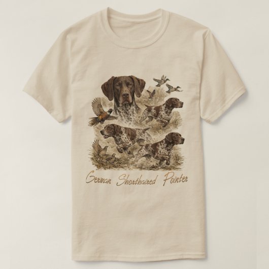 ジャーマンショートヘアードポインター Tシャツ (デザイン正面)