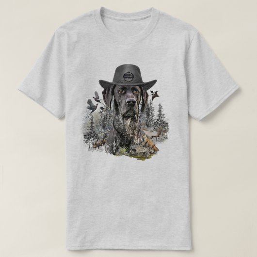 ジャーマンショートヘアードポインター Tシャツ (デザイン正面)