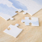 ジャーマンピンシャー 雪の庭園 サンタ帽 ジグソーパズル (側面)