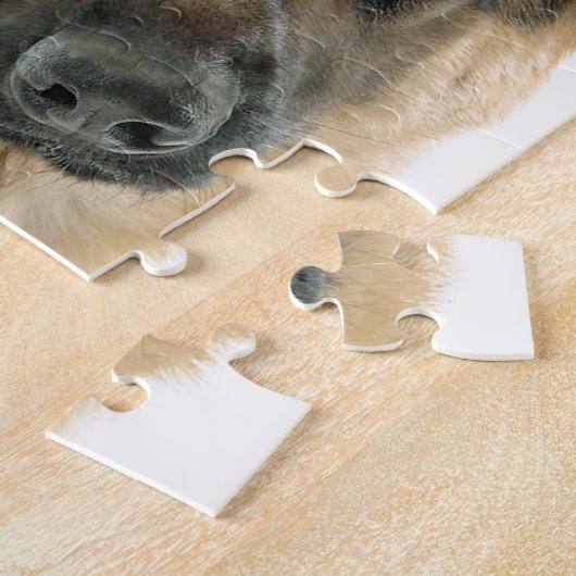 ジャーマン・シェパードによって愛される及び保護されて ジグソーパズル (側面)