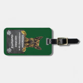 ジャーマン・シェパードによって愛され、保護されて ラゲッジタグ (正面横)