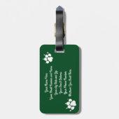 ジャーマン・シェパードによって愛され、保護されて ラゲッジタグ (裏面縦)