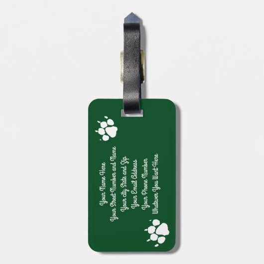 ジャーマン・シェパードによって愛され、保護されて ラゲッジタグ (裏面縦)