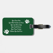 ジャーマン・シェパードによって愛され、保護されて ラゲッジタグ (裏面横)