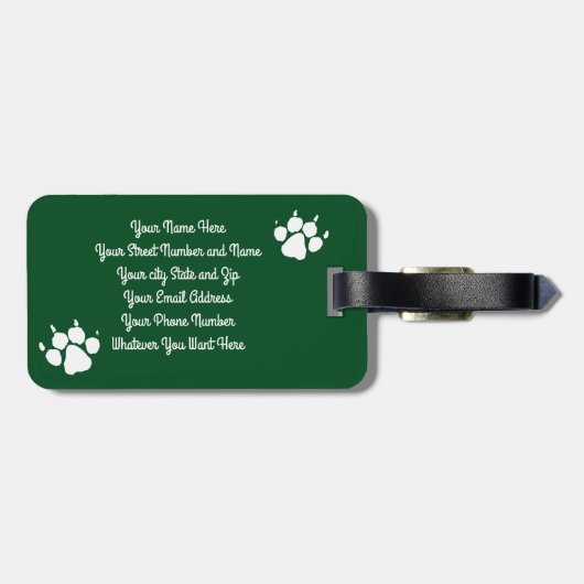 ジャーマン・シェパードによって愛され、保護されて ラゲッジタグ (裏面横)