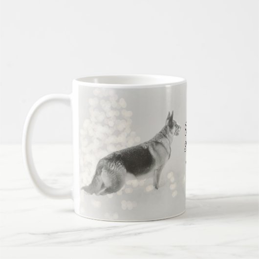 ジャーマン・シェパードのお母さんのコーヒー・マグ コーヒーマグカップ (左)