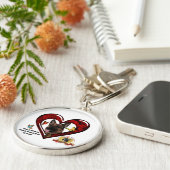 ジャーマン・シェパードのお母さんKeychain キーホルダー (側面)