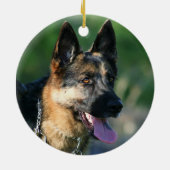 ジャーマン・シェパードのオーナメント セラミックオーナメント (裏面)