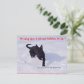 ジャーマン・シェパードのクリスマスの郵便はがき シーズンポストカード (スタンド正面)