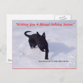 ジャーマン・シェパードのクリスマスの郵便はがき シーズンポストカード (正面/裏面)