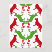 ジャーマン・シェパードのクリスマス シーズンポストカード (正面)