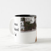 ジャーマン・シェパードのコーヒー・マグ ツートーンマグカップ (正面左)