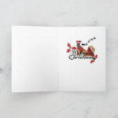 ジャーマン・シェパードのサンタのサービス犬カード シーズンカード (内部)