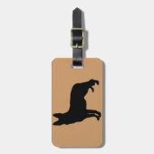 ジャーマン・シェパードのシルエット ラゲッジタグ (正面縦)