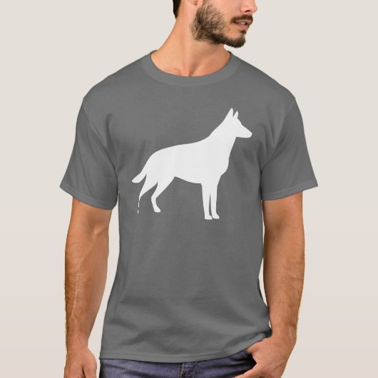 ジャーマン・シェパードのシルエット Tシャツ (正面)