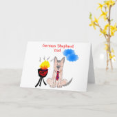 ジャーマン・シェパードのパパカード カード (黄色い花)