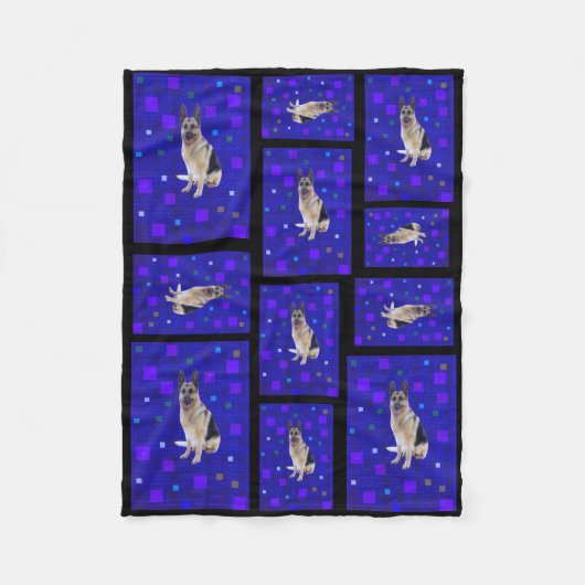 ジャーマン・シェパードのフリースブランケット フリースブランケット (正面)