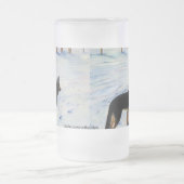 ジャーマン・シェパードのマグ フロストグラスビールジョッキ (中央)