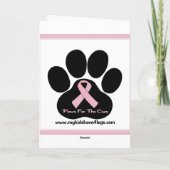 ジャーマン・シェパードの乳癌の挨拶状 カード (裏面)