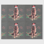 ジャーマン・シェパードの休日の包装紙 ラッピングペーパー (フラット)