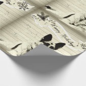 ジャーマン・シェパードの休日を見るヴィンテージ ラッピングペーパー (角)