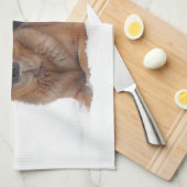 ジャーマン・シェパードの休日 キッチンタオル (四つ折り)