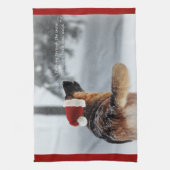 ジャーマン・シェパードの休日 キッチンタオル (縦)