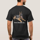 ジャーマン・シェパードの前部および背部ワイシャツ Tシャツ (裏面)