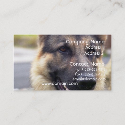 ジャーマン・シェパードの名刺の写真 名刺 (正面)