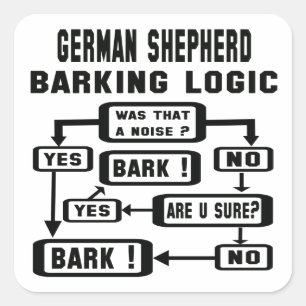ジャーマン・シェパードの吠える論理! スクエアシール