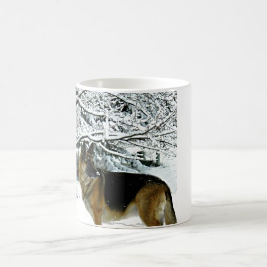 ジャーマン・シェパードの変形させるコーヒー・マグ モーフィングマグカップ (中央)