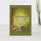 ジャーマン・シェパードの子犬のファンタジー犬の写真カード カード (正面)