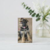 ジャーマン・シェパードの子犬の名刺 名刺 (スタンド正面)